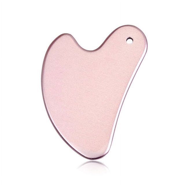 Herramientas faciales Gua Sha de acero inoxidable, herramienta Gua Sha de oro rosa, herramienta Guasha de acero inoxidable para spa facial y corporal, masaje Guasha para toxinas, prevención de arrugas y terapia de acupuntura corporal SPA Sincero Electrónica
