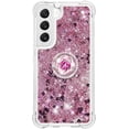 thumbnail image 2 of Glitter Clear Sparkly Bling Case for Samsung Galaxy S23+ Plus (Not S23) for Women, Flowing Liquid Quicksand Cover with Diamond Ring Holder Case for Samsung Galaxy S23 Plus   Rose Gold, 2 of 7