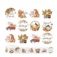 thumbnail image 2 of Roll of 500 Round Fall Stickers, Watercolor Halloween Harvest Pumpkin Labels, Hello Fall Thanksgiving Autumn Themed Self-Adhesive Circle Stickers for Gift Sealing Envelope Packaging Craft Decor, 2 of 7