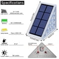 thumbnail image 3 of 2/6pcs Solar Step Lights, Warm White Triangle Solar Deck Lights, IP67 Waterproof Auto On Off Decoration Lights, For Stair Patio Yard, Driveway, Porch, Front Door, Sidewalk, 3 of 4
