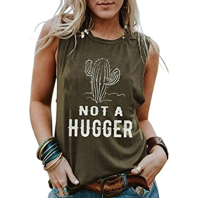 YourTops T-Shirt Femme Pas un Câlin Cactus