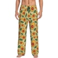 thumbnail image 2 of Goofa Leaves Avocado Printed Soft Pajama Pants for Men, Wide Leg Comfy Casual Lounge Yoga Pants-XX-Large, 2 of 9