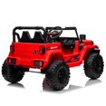 thumbnail image 4 of Zimtown Coche eléctrico para niños a batería de 12V con 2.4G RC, reproductor MP3, radio, puerto USB, luces LED, 3 velocidades - Rojo Zimtown Coche eléctrico, 4 of 9