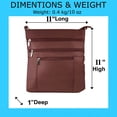 thumbnail image 5 of Silver Fever Messenger Italian Leather Shoulder Cross Body Bag Ipad Compatible Unisex, 5 of 6