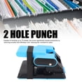 thumbnail image 3 of 2 Hole Paper Puncher, Compact Cushioned Handle 2 Hole Punch 70 80mm Spacing Adjustable  for Office School, 3 of 7