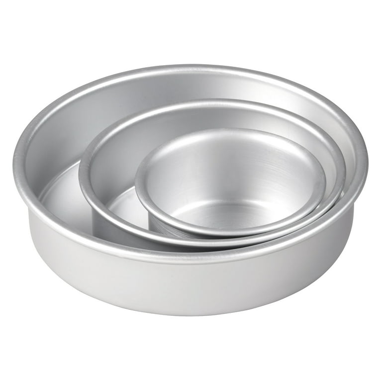 Walchoice Cake Pans Set of 3, Stainless Steel Round Tier Baking Pan, Deep  Metal Cake Tins - 6” x 3”, Mirror Finish & Easy Clean