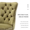 thumbnail image 5 of JETEAGO Velvet Dining Chair Set of 2, Upholstered Tufted Dining Room Chair with Nailhead Trim and Solid Wood Leg for Kitchen, Olive Green, 5 of 8