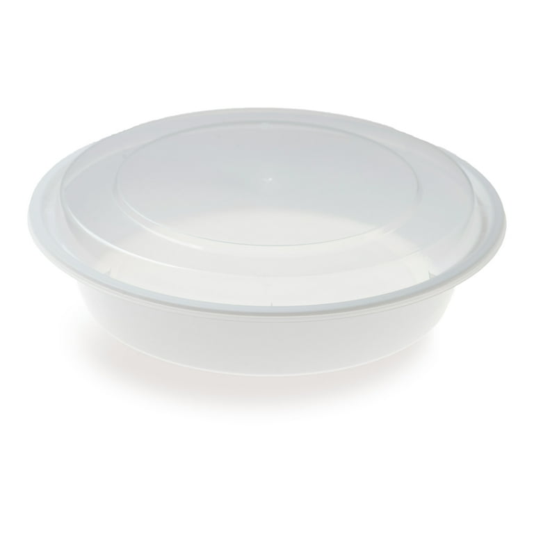 Asporto 38 oz Rectangle White Plastic To Go Box - with Clear Lid,  Microwavable - 8 3/4 x 6 x 2 - 100 count box