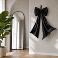 thumbnail image 5 of Black Bow Decor, 40 x 24 Inches Large Big Black Bow Party Decorations for Backdrop Birthday Wedding Bride, Huge Satin Ribbon Tie Hanging Wall Decor, 5 of 8