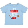 thumbnail image 3 of Inktastic Little Sister and Biggest Fan Baseball Glove and Bat Girls Baby T-Shirt, 3 of 5