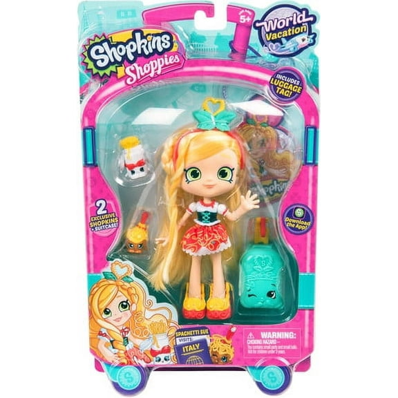 Shopkins Series 8 W Ave 1 Doll Europe Spaghetti Sue: Shoppies Worldvacation Themed Dolls