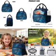 thumbnail image 3 of Xoenoiee Galaxy Turtle Flower Print Backpack with Lunch Bag Pencil Case Water Bottle Sleeve Bookmark Keychain 6pcs, Lightweight Water Resistant Bookbag Schoolbags Rucksack for Middle School Girls, 3 of 7