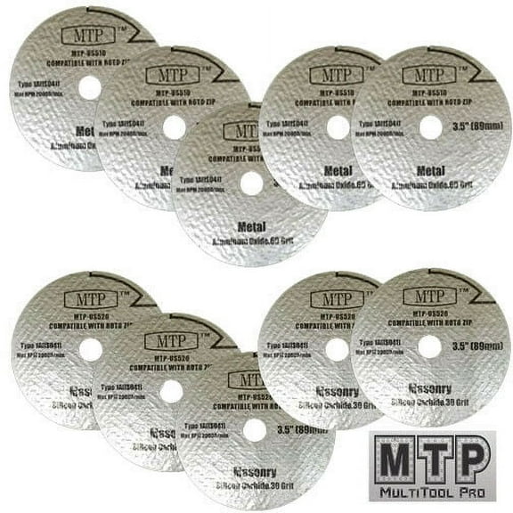 MTP 10 Assort 3.5" Metal Masonry Cutting Wheel For Dremel Ultra Saw US510 US520