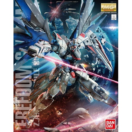 Bandai Hobby Gundam SEED Freedom Gundam Version 2.0 MG 1/100 Model Kit for Ages 7+ 16" Width