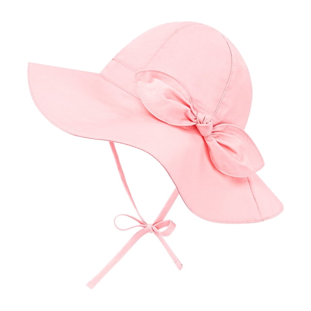 Sombrero de protección solar de playa para bebé, sombrero ajustable para niños pequeños, sombrero de verano de ala ancha con correa para la barbilla