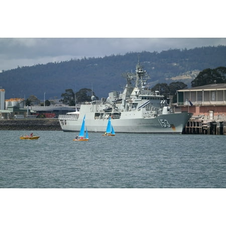 Canvas Print Military Ship Australian Navy Navy Hmas Stuart War Stretched Canvas 10 x (Best Way To Ship To Australia)