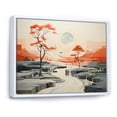 thumbnail image 2 of Designart "Natures Fountain Minimalism Geyser painting II" Landscapes Floater Framed Wall Art Living Room, 2 of 7