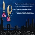 thumbnail image 2 of Gem Stone King 10K Yellow Gold Pure Pink Mystic Topaz and Lab Grown Diamond Earrings for Women | 1.73 Cttw | Gemstone November Birthstone | Pear Shape 7X5MM, 2 of 6