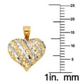 thumbnail image 2 of 14k Two-Tone Gold Ornate Heart Charm Pendant with 1.2mm Rolo Chain, 2 of 4