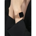 thumbnail image 2 of Compatible with Apple Watch Band 41mm 45mm 38mm 40mm 42mm 44mm ,Metal Jewelry Wristband Strap Replacement for iWatch Series 5 4 3 2 1 7 6, 2 of 6