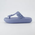 thumbnail image 2 of CUSHIONAIRE Women's Flo thong recovery cloud pool slide sandal with +Comfort, White 35, 2 of 5