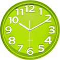 thumbnail image 1 of Reloj de pared grande de 33 cm, relojes decorativos de estilo silencioso y moderno, ideal para cocina, comedor, dormitorio, oficina. Gran pantalla 3D, función con Pilas Verde Verde 33, 1 of 5