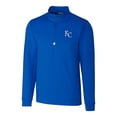 thumbnail image 2 of Men's Cutter & Buck  Royal Kansas City Royals Traverse Stretch Quarter-Zip Pullover Top, 2 of 3
