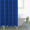 thumbnail image 4 of Blue Black Geometric Pattern Shower Curtain 84"x72" ,Bathroom Decorative Shower Curtains Set with 12 Hooks,Modern Waterproof Washable Shower Curtain, 4 of 6