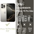 thumbnail image 2 of Wavy Case for iPhone 16 Pro Max 6.9-Inch, Cute Wave Frame Curly Shape Shockproof Phone Cover for Women and Girls, Clear Hard PC Back (Desert Titanium), 2 of 5
