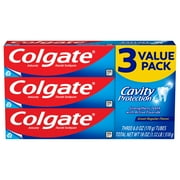 Colgate Cavity Protection Toothpaste with Fluoride, Great Regular Flavor, 6 oz, 3 pack