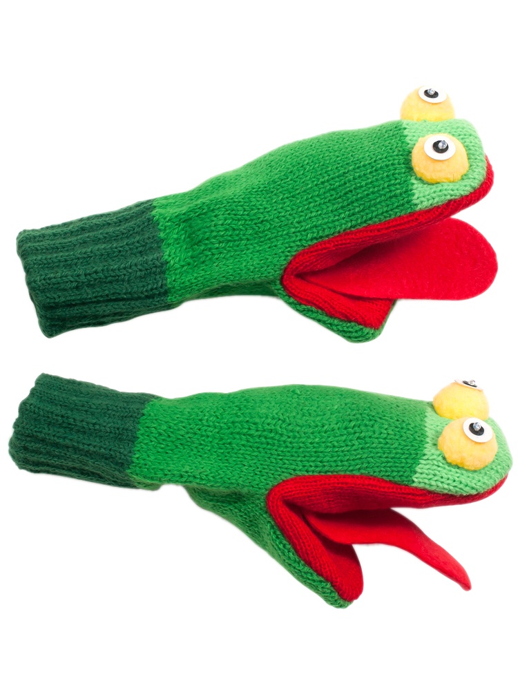 Kids Toddler Cold Weather Small Frog Mittens