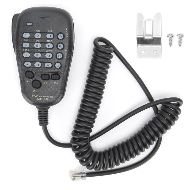 MH‑48A6J Altavoz de micrófono portátil DTMF con enchufe de 6 pines y botón para FT‑1500 FT‑1802