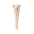 thumbnail image 3 of ANGARA Natural Diamond Twin Shank Bypass Engagement Ring in 14K Rose Gold for Women (Size-4.3mm| Color-H| Clarity-SI2) | April Birthstone, Anniversary, Jewelry Gift for Women | Natural Diamond Ring, 3 of 10