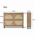 thumbnail image 6 of VEANERWOOD Rattan Shoe Cabinet with 4 Flip Drawers, Modern 40 Pair Shoe Storage Cabinet for Entryway with Hidden Golden Handles, 6 of 8
