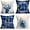 4pc Blue Joy, variant on nukooo 18x18 Inch Buffalo Check Plaid Throw Pillow Covers Merry Christmas Cotton Linen Xmas Tree Mistletoe Wreath Garland Cushion Case Winter Greeting Snow Quotes 4 Packs (4pc Joyful, 18x18 Inch)