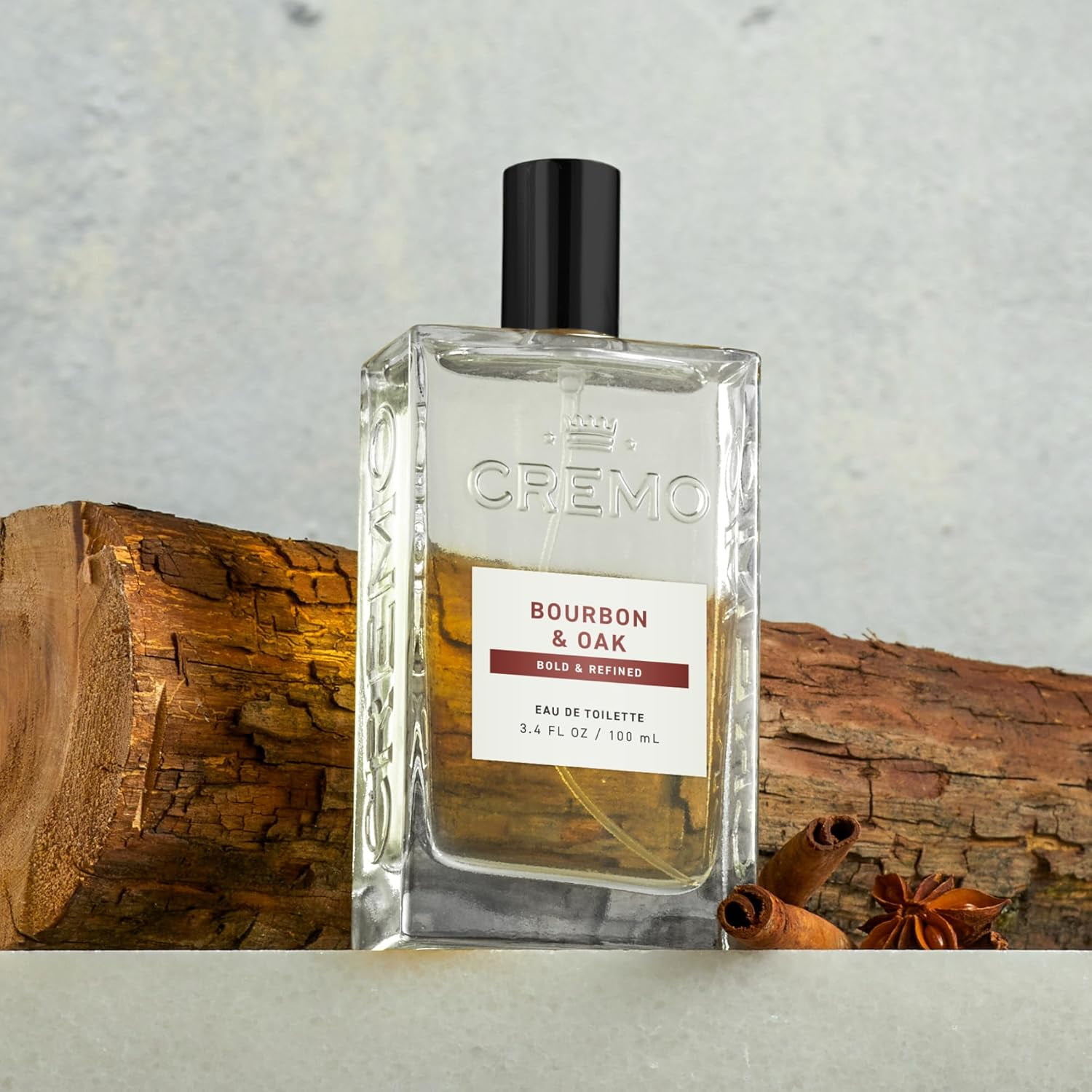 Cremo Cologne Spray, Bourbon & Oak, 3.4oz (Pack of 2)