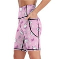 thumbnail image 4 of Hello Kitty Women Biker Shorts, High Waisted Tummy Control Workout Shorts for Running Yoga Athletic, 4 of 6