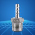 thumbnail image 1 of Cergrey Stainless Steel SS304 Male Thread Pipe Fitting Barb Hose Tail Connector BSP 1/8 ~3/4 ,Barb Adapter,Hose Adapter Fitting, 1 of 3