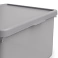 thumbnail image 4 of Mainstays Kids Gray Medium Plastic Storage Bin with Lid, 4 of 7