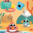 thumbnail image 4 of sixwipe Baby Bath Toys, Elephant Basketball Hoop Bathroom Baby Toys for Babies Boys Girls, Baby Bathtub Playset with Bird, Crab, Clouds, Yacht Best Bath Gift for Toddlers 1-3, 4 of 6