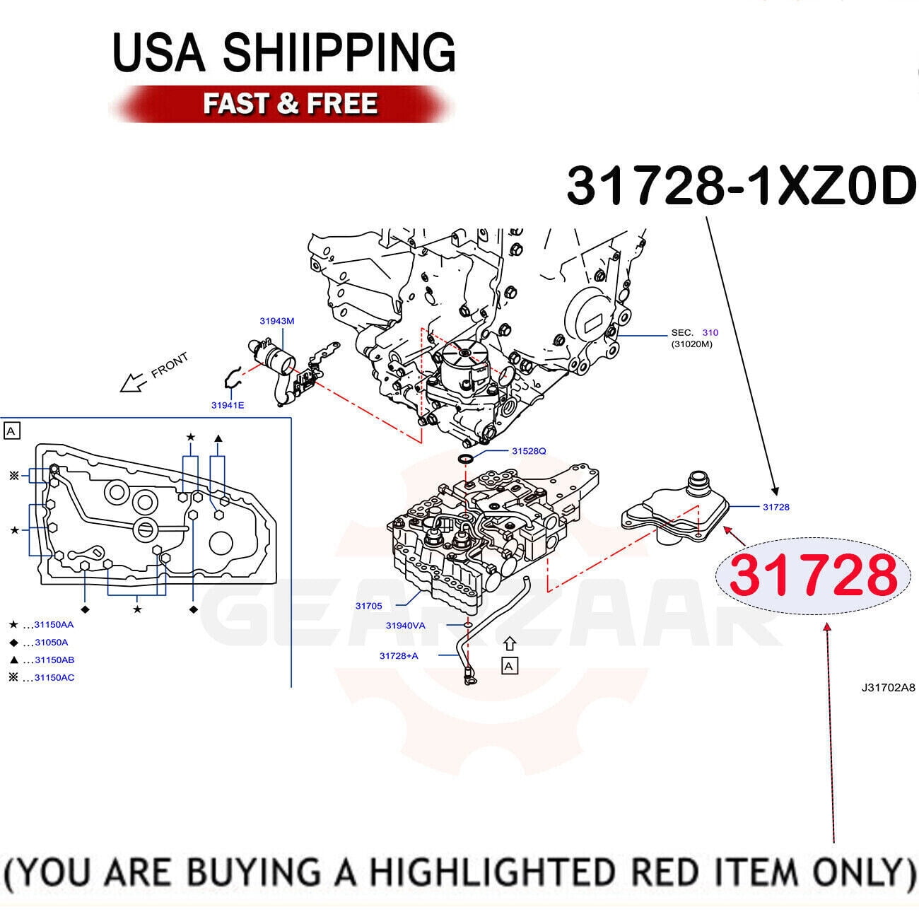 CVT AUTO TRANSMISSION FILTER KIT fit NISSAN 07-18 ALTIMA JUKE NV200 ROGUE JF011E