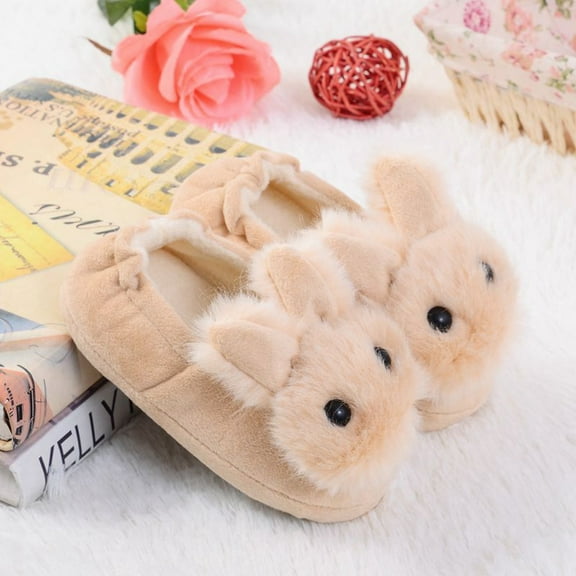 Kayannuo Winter Slippers for Kids Indoor Toddler Cotton Slippers Toddler Infant Kids Baby Warm Shoes Boys Girls Soft-Soled Slippers