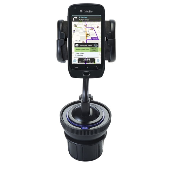 Unique Auto Cupholder and Suction Windshield Dual Purpose Mounting System for Samsung Hawk - Flexible Holder System Includes Two Mount Options