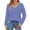 Blue #808, variant on Bovemsi Womens Sweaters Cozy 2024 Autumn/winter New Women's V Neck Striped Color Contrast Long Sleeved Casual Sweater Business Casual Sweaters