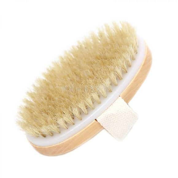 Dry Brushing Body Brush, Natural Bristle Dry Skin Exfoliating Brush
