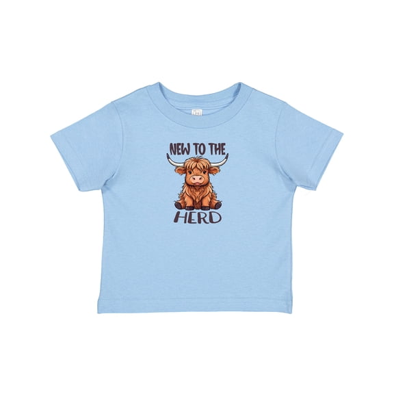 Inktastic New to the Herd Highland Cow Boys or Girls Baby T-Shirt