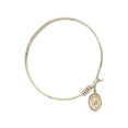 thumbnail image 2 of 6 1/4 inch Round Eye Hook Bangle Bracelet w/ St. Edward the Confessor in Gold-Filled, 2 of 3