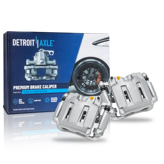 Detroit Axle - Front Disc Brake Calipers w/Bracket Replacement for Ford F-250 F-350 Super Duty Fits select: 2005-2012 FORD F250 SUPER DUTY, 2006-2008 FORD F350 SRW SUPER DUTY