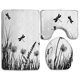 thumbnail image 1 of ABPHQTO Libélula en Dandilion Juego de alfombras de baño de 3 piezas Alfombra de baño Alfombra de contorno y tapa de inodoro, 1 of 2