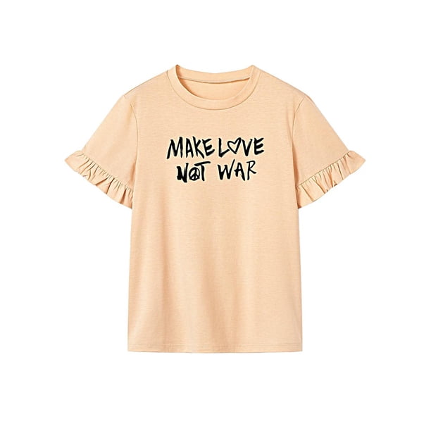 Camiseta para mujer de verano de moda casual de manga corta para ir de compras y viajar XL